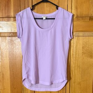 J. Crew Factory Lavender Cap Sleeve Blouse